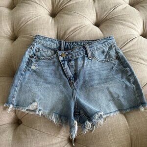 Altar'd State Light Blue Distressed Jean Shorts